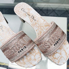 DIOR CD Mule Dway Heeled Slide 45mm Style 24