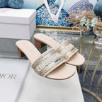 DIOR CD Mule Dway Heeled Slide 45mm Style 15