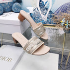 DIOR CD Mule Dway Heeled Slide 45mm Style 15