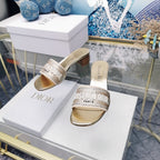 DIOR CD Mule Dway Heeled Slide 45mm Style 18