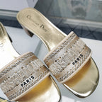 DIOR CD Mule Dway Heeled Slide 45mm Style 18