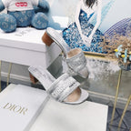 DIOR CD Mule Dway Heeled Slide 45mm Style 17