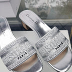 DIOR CD Mule Dway Heeled Slide 45mm Style 17