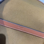 CELINE FOLCO BAG 18 BLACK IN TRIOMPHE CANVAS AND CALFSKIN