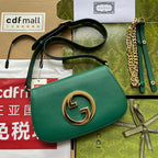 GUCCI BLONDIE SHOULDER BAG 28 IN CASTLETON GREEN LAMBSKIN GOLD HARDWARE