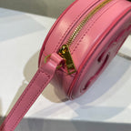 CELINE OVAL PURSE BAG 16 IN ROUGE PINK CALFSKIN