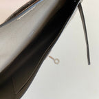 HERMES KELLY CUT 31 IN WOOD BROWN CALFSKIN WITH SILVER HARDWARE