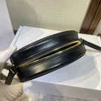 CELINE OVAL PURSE BAG 20 IN BLACK CALFSKIN