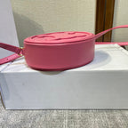 CELINE OVAL PURSE BAG 20 IN ROUGE PINK CALFSKIN