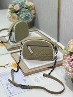 DIOR VIBE HOBO 22 BAG IN ECRU BEIGE CALFSKIN