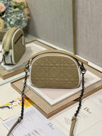 DIOR VIBE HOBO 22 BAG IN ECRU BEIGE CALFSKIN