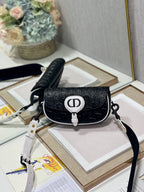 DIOR BOBBY EAST-WEST 21 BAG IN BLACK LAMBSKIN