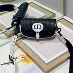 DIOR BOBBY EAST-WEST 21 BAG IN BLACK LAMBSKIN