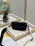DIOR BOBBY EAST-WEST 21 BAG IN BLACK LAMBSKIN