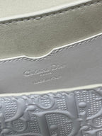 DIOR BOBBY EAST-WEST 21 BAG IN WHITE LAMBSKIN