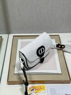 DIOR BOBBY EAST-WEST 21 BAG IN WHITE LAMBSKIN