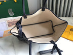 CHIEN GRIS BAG 33 IN NAVY BLUE GOYARDINE CANVAS AND TAN CALFSKIN TRIM