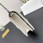 DIOR CARO SLIM POUCH 21 BAG IN WHITE CALFSKIN