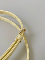 DIOR MICRO LADY 12 BAG IN LIGHT YELLOW LAMBSKIN