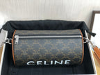 CELINE CYLINDRICAL 22  BAG BLACK PATTERN COWHIDE