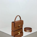 CELINE BOX TRIOMPHE 22 TAN NATURAL CALFSKIN