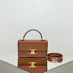 CELINE BOX TRIOMPHE 22 TAN NATURAL CALFSKIN