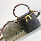 CELINE TRIOMPHE 9 CALFSKIN BLACK PATTERN BOX BAG