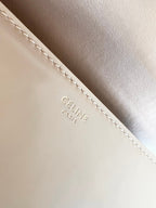 CELINE BESACE TRIPHOME 24 BEIGE CREAM GLOSSY CALFSKIN