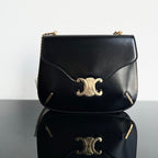 CELINE BESACE TRIPHOME 24 BLACK GLOSSY CALFSKIN