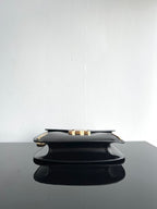 CELINE BESACE TRIPHOME 24 BLACK GLOSSY CALFSKIN