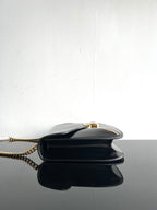 CELINE BESACE TRIPHOME 24 BLACK GLOSSY CALFSKIN