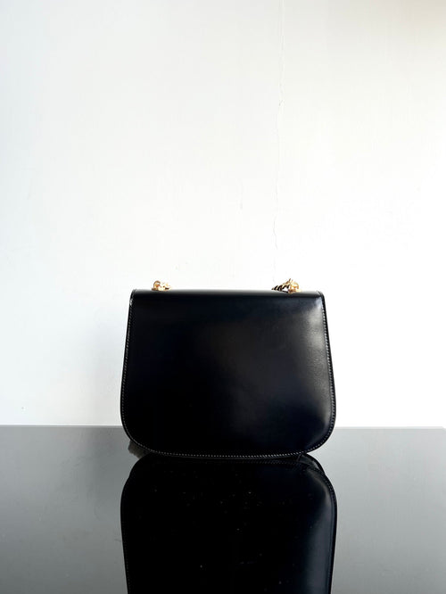CELINE BESACE TRIPHOME 24 BLACK GLOSSY CALFSKIN