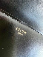 CELINE BESACE TRIPHOME 24 BLACK GLOSSY CALFSKIN