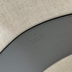 GUCCI MATELASSÉ LEATHER SHOULDER BAG 23 IN GRAY EMBOSSED CALFSKIN GOLD HARDWARE