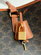 CELINE TRIOMPHE CABAS 35 BLACK CALFSKIN TOTE