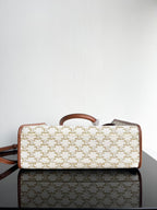 CELINE TRIOMPHE CABAS 35 WHITE CREAM CALFSKIN TOTE