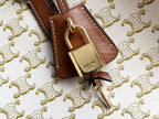 CELINE TRIOMPHE CABAS 35 WHITE CREAM CALFSKIN TOTE