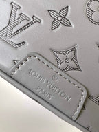 LOUIS VUITTON LV 25S DISCOVERY BUMBAG 44 IN TAUPE GRAY EMBOSSED MONOGRAM ECLIPSE CALFSKIN