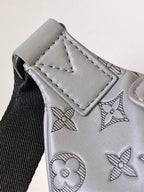 LOUIS VUITTON LV 25S DISCOVERY BUMBAG 44 IN TAUPE GRAY EMBOSSED MONOGRAM ECLIPSE CALFSKIN