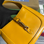 GUCCI JACKIE MINI 19 SHOULDER BAG IN YELLOW CALFSKIN