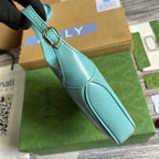 GUCCI JACKIE MINI 19 SHOULDER BAG IN PASTEL BLUE CALFSKIN