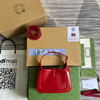 GUCCI JACKIE MINI 19 SHOULDER BAG IN CHERRY RED CALFSKIN