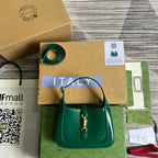 GUCCI JACKIE MINI 19 SHOULDER BAG IN GREEN FOREST CALFSKIN