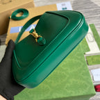 GUCCI JACKIE MINI 19 SHOULDER BAG IN GREEN FOREST CALFSKIN