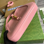 GUCCI JACKIE SMALL 28 SHOULDER BAG IN PINK PASTEL CALFSKIN