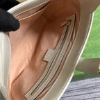 GUCCI JACKIE SMALL 28 SHOULDER BAG IN WHITE CALFSKIN