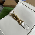 GUCCI JACKIE SMALL 28 SHOULDER BAG IN WHITE CALFSKIN