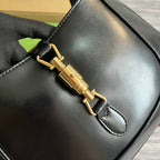 GUCCI JACKIE SMALL 28 SHOULDER BAG IN BLACK CALFSKIN