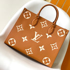 LOUIS VUITTON ONTHEGO MM 35CM ORANGE WHITE