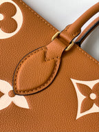 LOUIS VUITTON ONTHEGO MM 35CM ORANGE WHITE